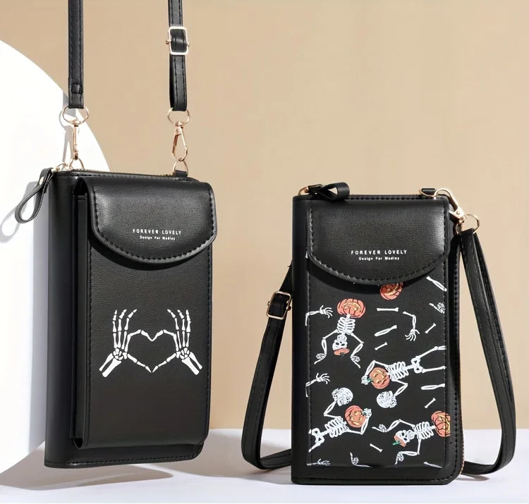 Spooky Ghost Skull Crossbody Bag