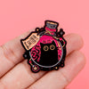 Bottled Menace Cat Pin