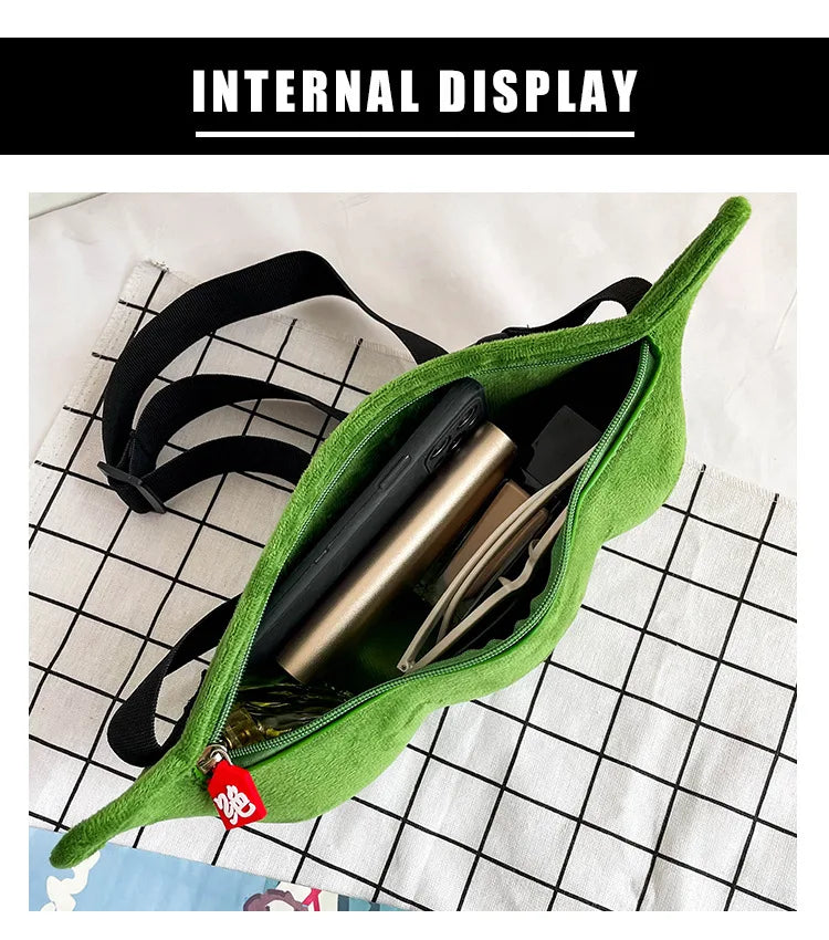 Edamame Shape Messenger Bag