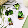 Cute Cat Potted Plant Enamel Pin