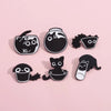 Cute Black Cat Enamel Pin