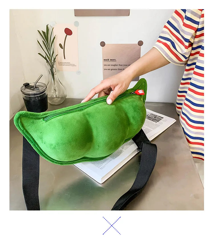 Edamame Shape Messenger Bag