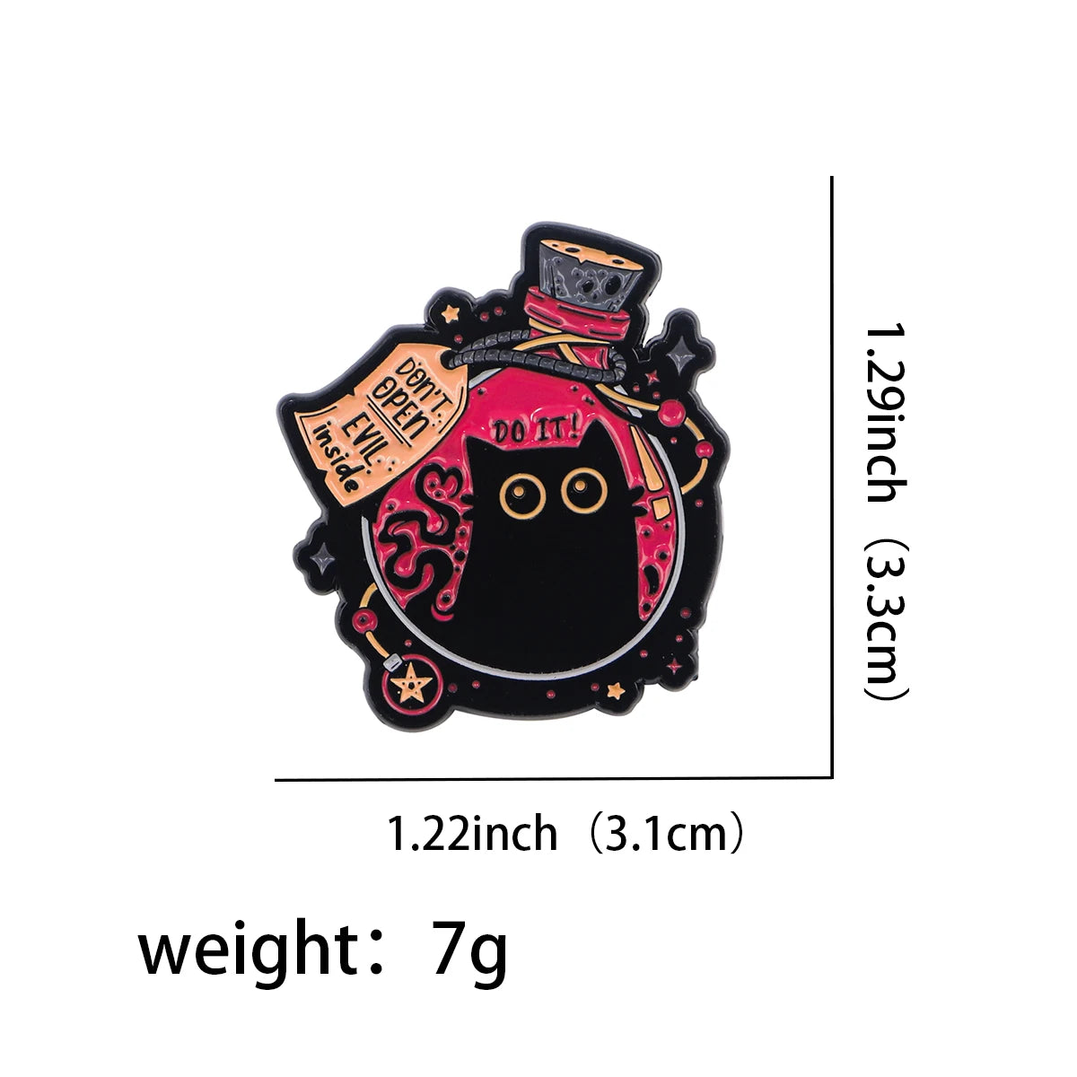 Bottled Menace Cat Pin