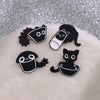 Cute Black Cat Enamel Pin