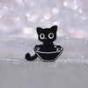 Cute Black Cat Enamel Pin